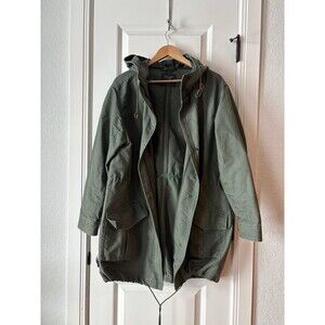 Abercrombie & Fitch Women’s Olive Green Hooded Parka Jacket Size XL